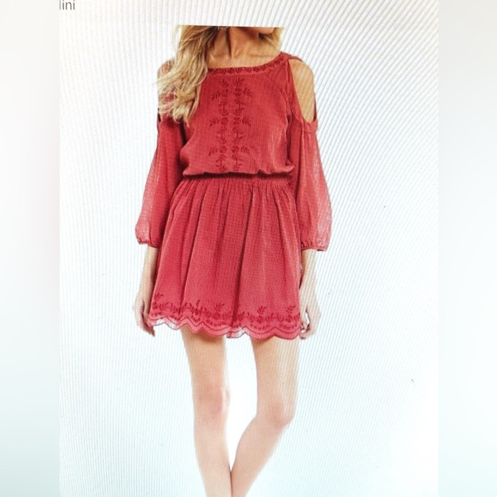 Copper Key cold shoulder Dress